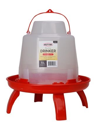 Durvet Poultry Drinker with Legs, 5 Liter