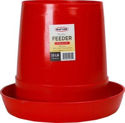 Durvet Poultry Feeder, 15 lb.