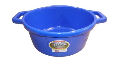 Plastic Feed Pan w/ Handles 22 qt, Blue