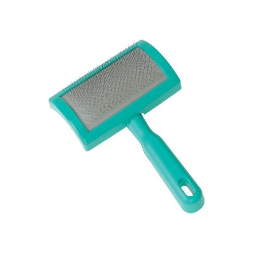 Plastic Slicker Brush Teal Aqua