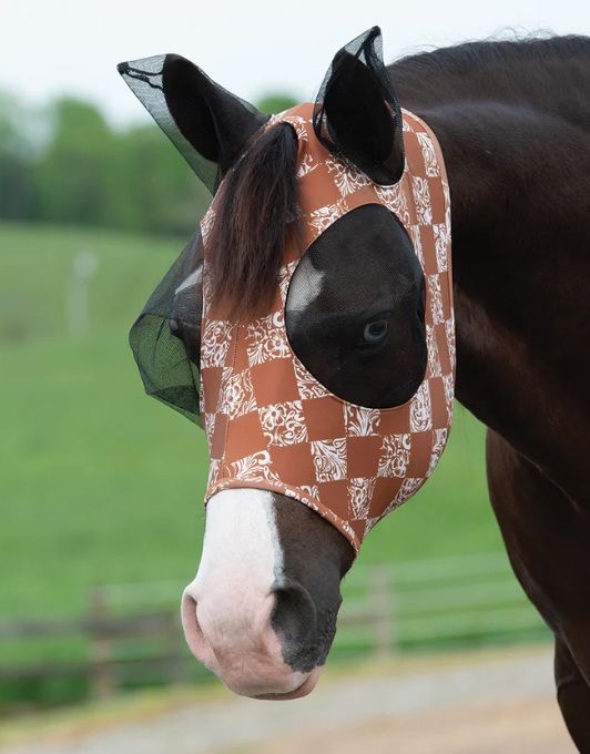 Weaver Lycra Fly Mask, Large Checker