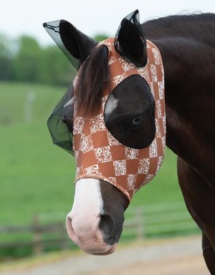 Weaver Lycra Fly Mask, Large Checker