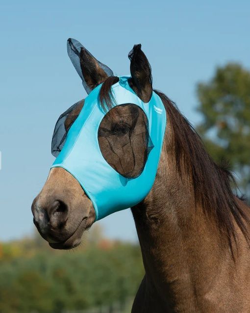 Weaver Lycra Fly Mask, Large Teal