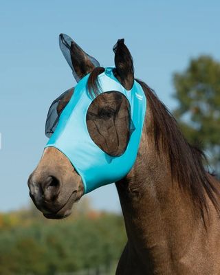 Weaver Lycra Fly Mask, Large Teal