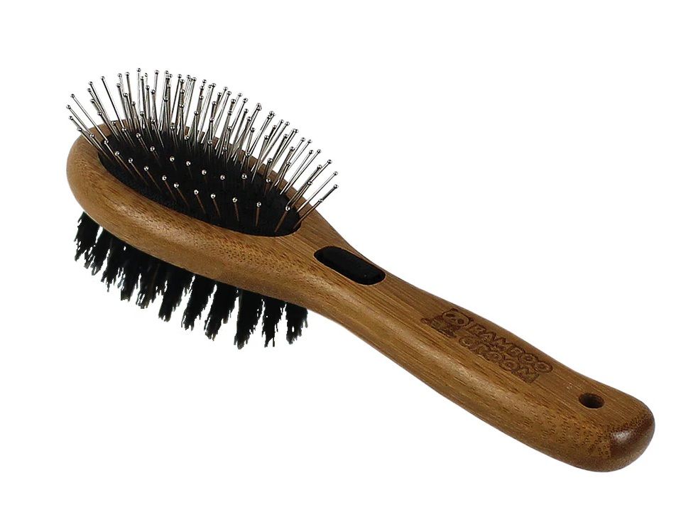 Bamboo Groom Pin Brush Combo, Large