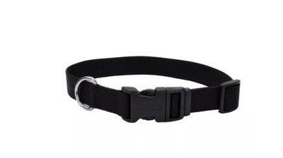 Adjustable Nylon Collar, 3/4 Black, Medium