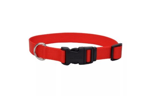 Adjustable Nylon Collar, 3/8 Red, Xsmall