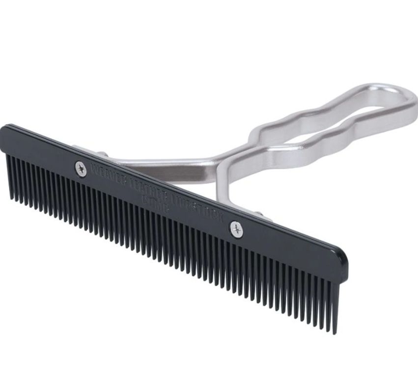 Black Plastic Show Comb Aluminum Handle