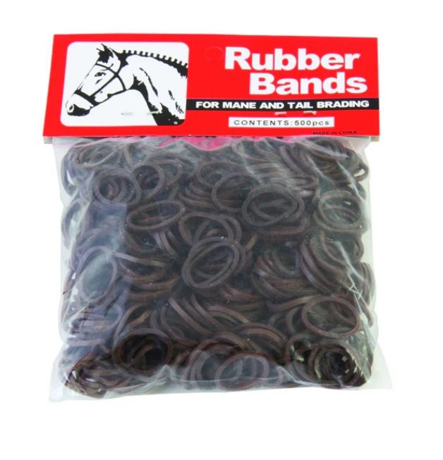 Braid Bands Brown 500 count