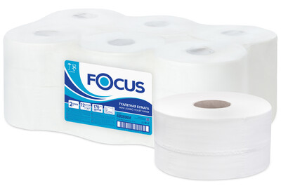 Туалетная бумага FOCUS (Фокус) Mini Jumbo 2х слойная 170 метров Туалетная бумага FOCUS (Фокус) Mini Jumbo 2х слойная 170 метров