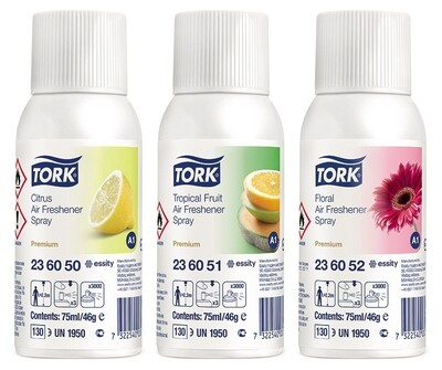 Аэрозольный освежитель воздуха TORK (Торк) A1 Premium в ассортименте 75мл Аэрозольный освежитель воздуха TORK (Торк) A1 Premium в ассортименте 75мл