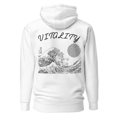 Japanese Ocean Hoodie -- Black Script