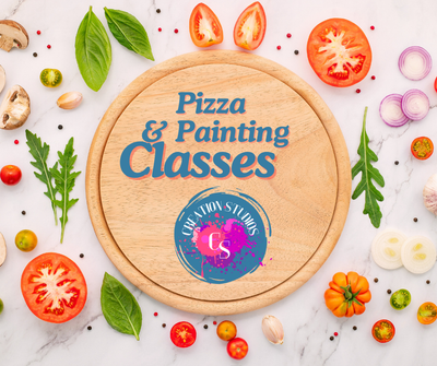 FRIDAY Night Pizza &amp; Painting Parties - We&#39;ll eat pizza while making an amazing creation for you to take home. (Let us know about any food allergies when you register.)