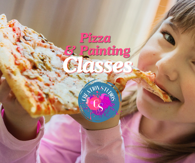 FRIDAY Night Pizza &amp; Painting Parties - We&#39;ll eat pizza while making an amazing creation for you to take home. (Let us know about any food allergies when you register.)