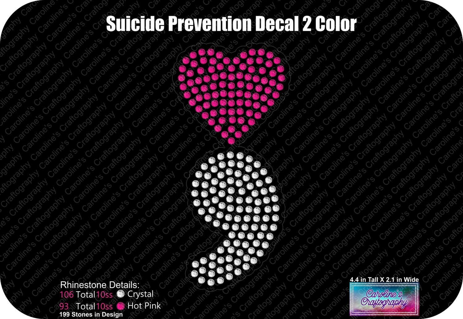 Suicide Prevention Heart LVE Add-on and Decal (2 Color)