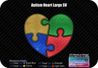 Heart Puzzle Autism Stone Vinyl