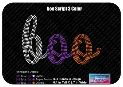 boo Script Tri Color