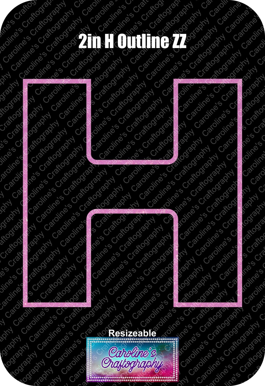 Letter H 2in Acrylic Download