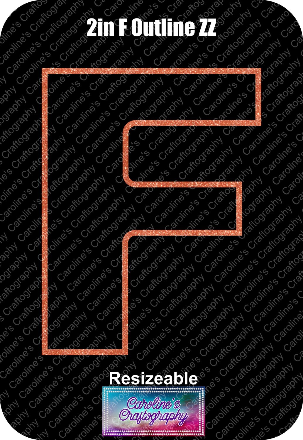 Letter F 2in Acrylic Download
