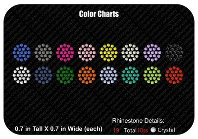 Rhinestone/Rhinestud Color Charts