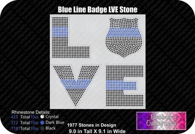 Blue Line Badge LVE Stone