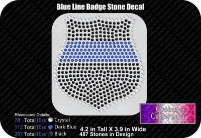Blue Line Badge Stone Decal