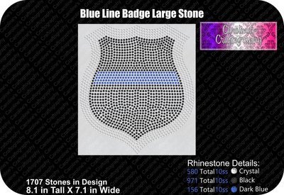 Blue Line Badge Large Stone