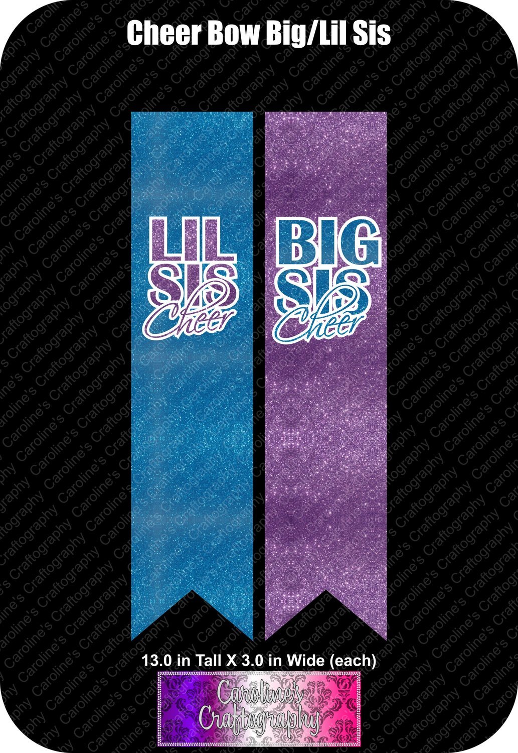 Big Sis - Lil Sis 3in Cheer Bow Vinyl