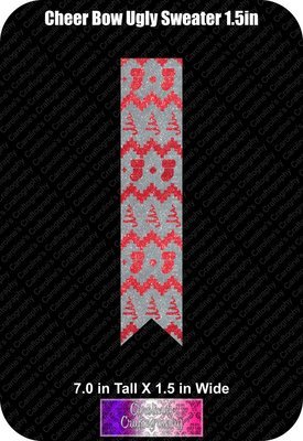 Ugly Sweater 1.5in Cheer Bow Vinyl