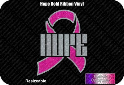 Hope Ribbon Bold Vinyl