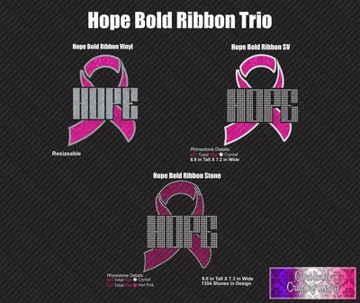Hope Ribbon Bold Trio