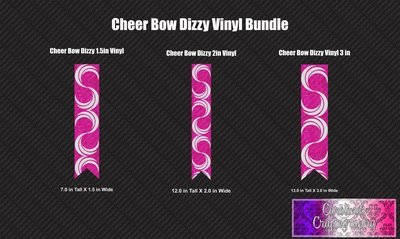 Dizzy Cheer Bow Vinyl Bundle