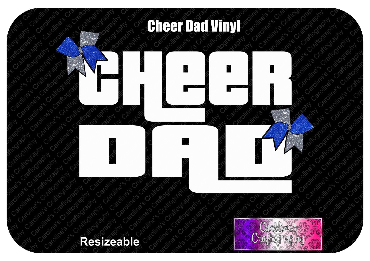 Cheer Dad Bows Vinyl