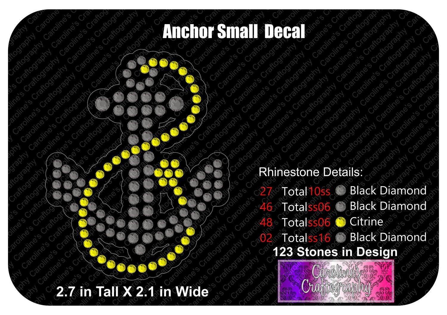 Anchor Small Stone Decal