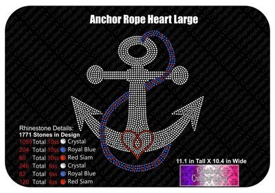 Anchor Rope Heart Stone Large