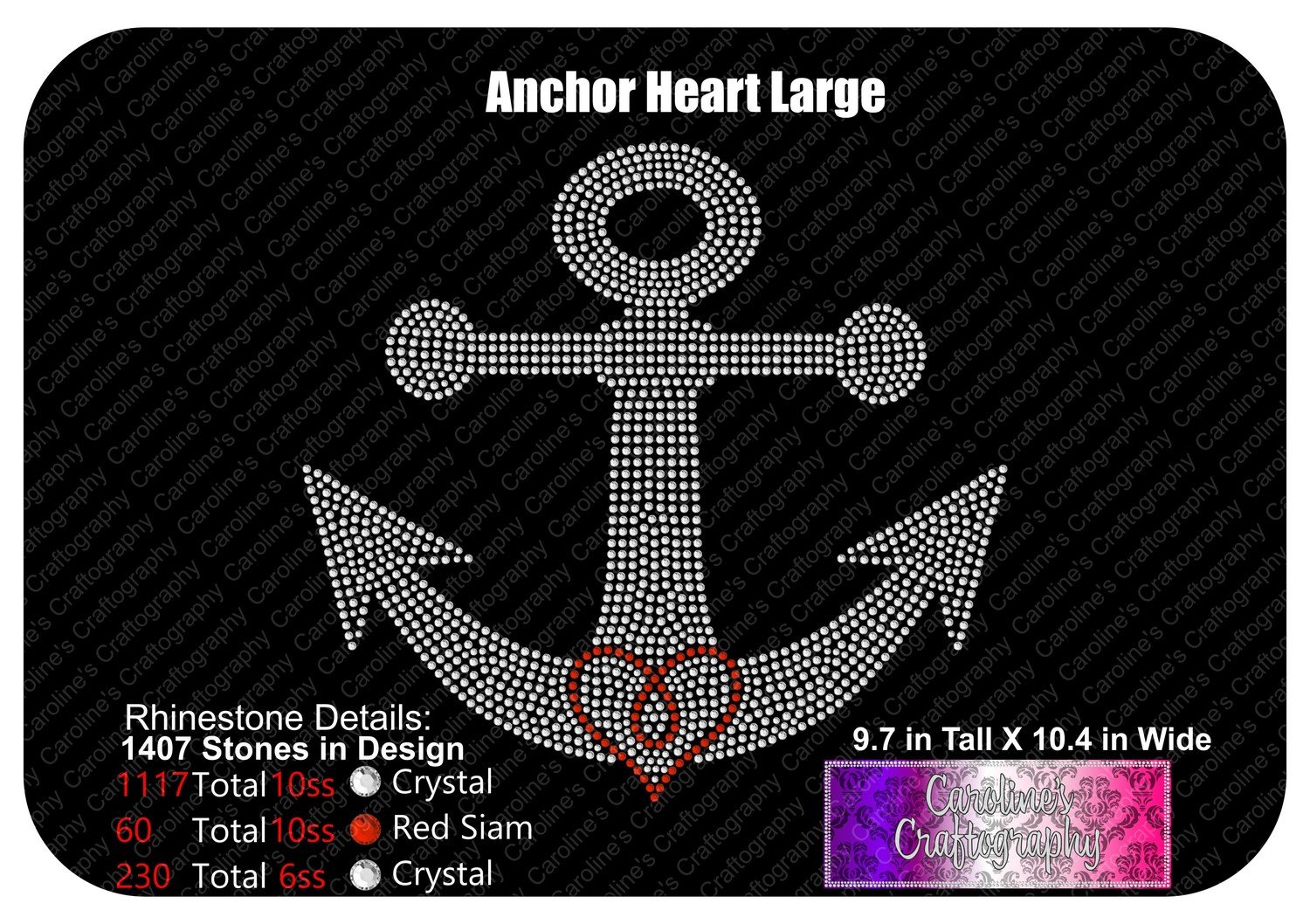 Anchor Heart Stone Large