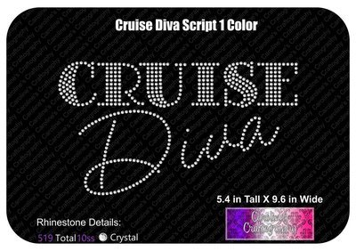 Cruise Diva Script 1 Color Stone