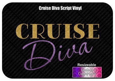 Cruise Diva Script Vinyl