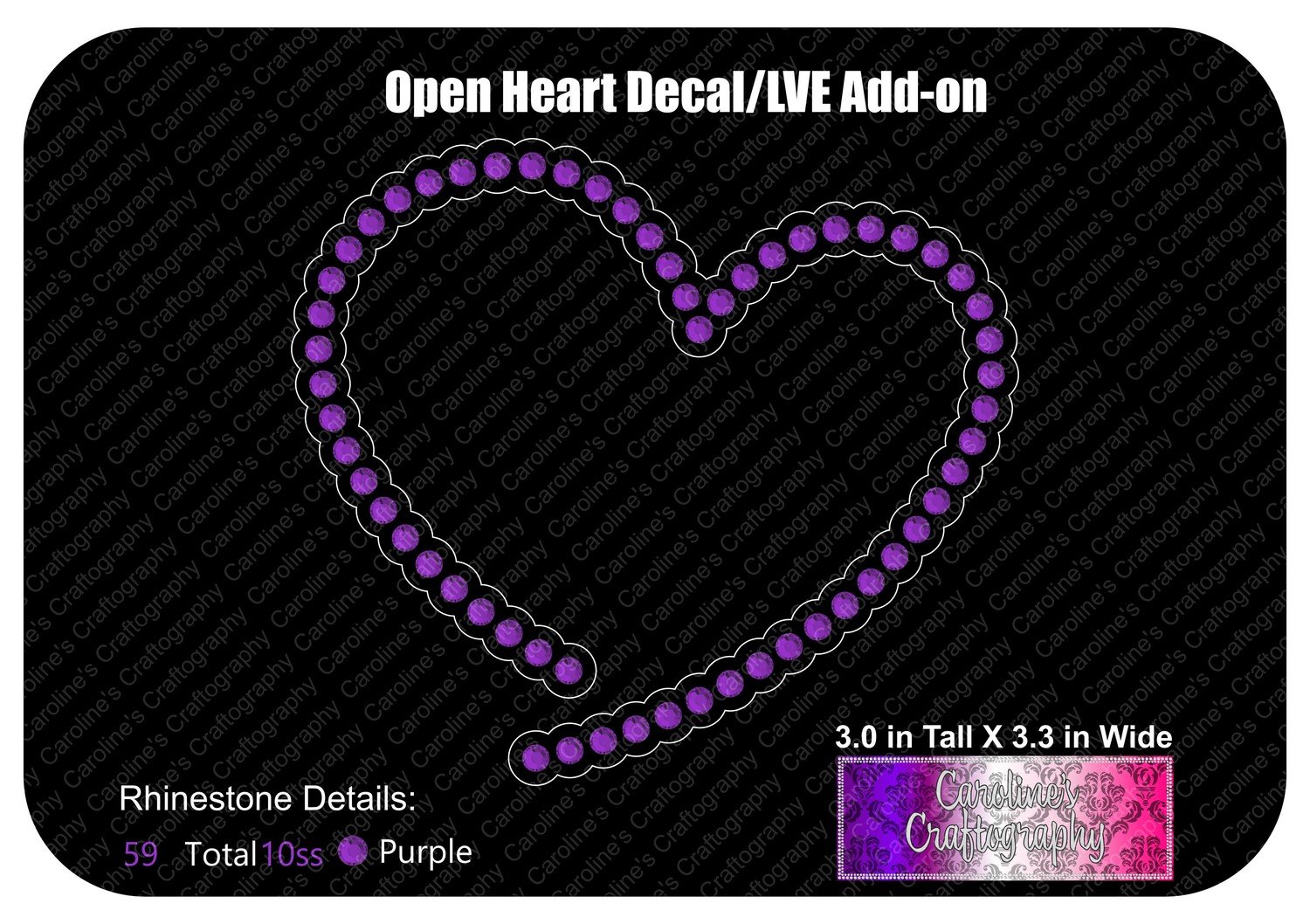Open Heart Stone Decal