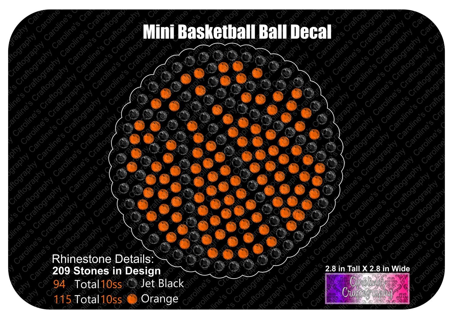 Mini Basketball Ball Decal