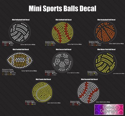 Mini Sports Balls Decal Stone Bundle