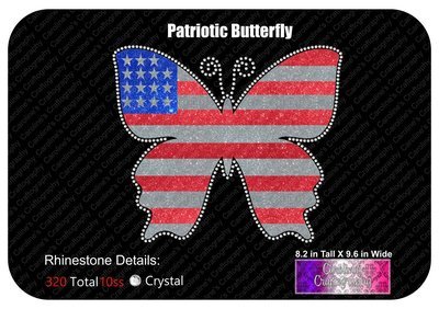 Patriotic Butterfly Stone Vinyl