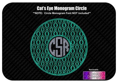 Cat's Eye Monogram Frame Vinyl