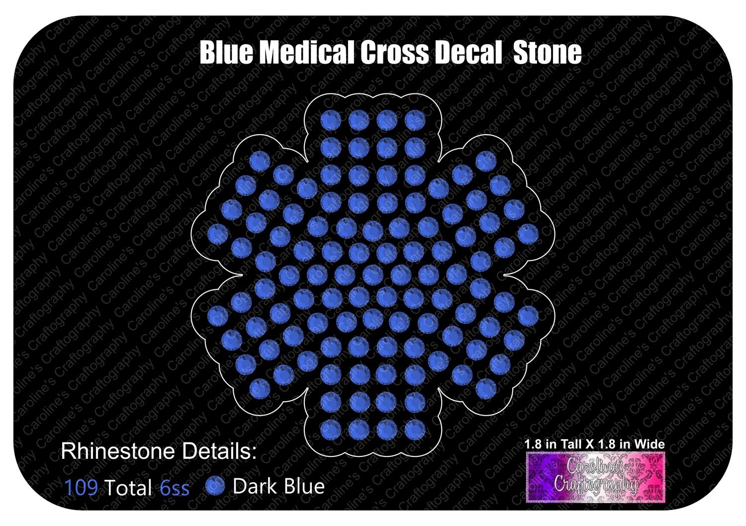 Mini Blue Medical Cross Decal