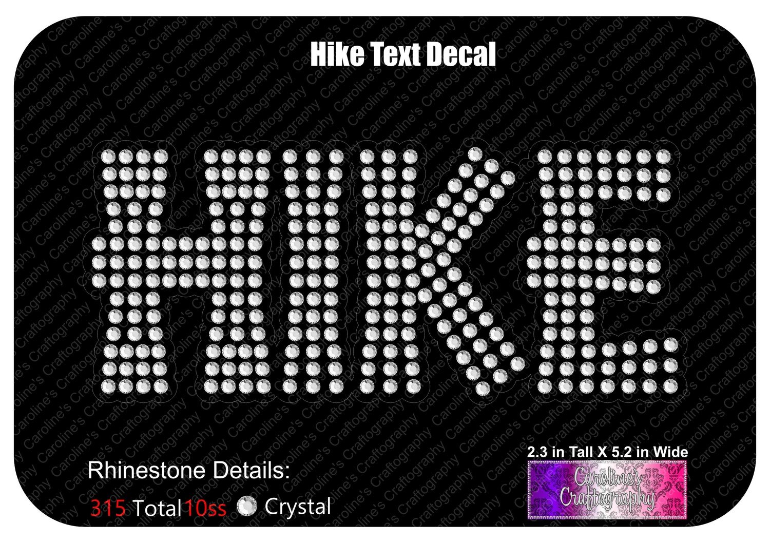Hike Text Decal Stone