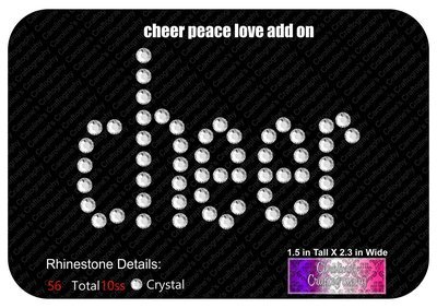 Cheer Add-on for Peace Love Bows Design