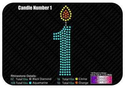 Candle Number 1 Stone