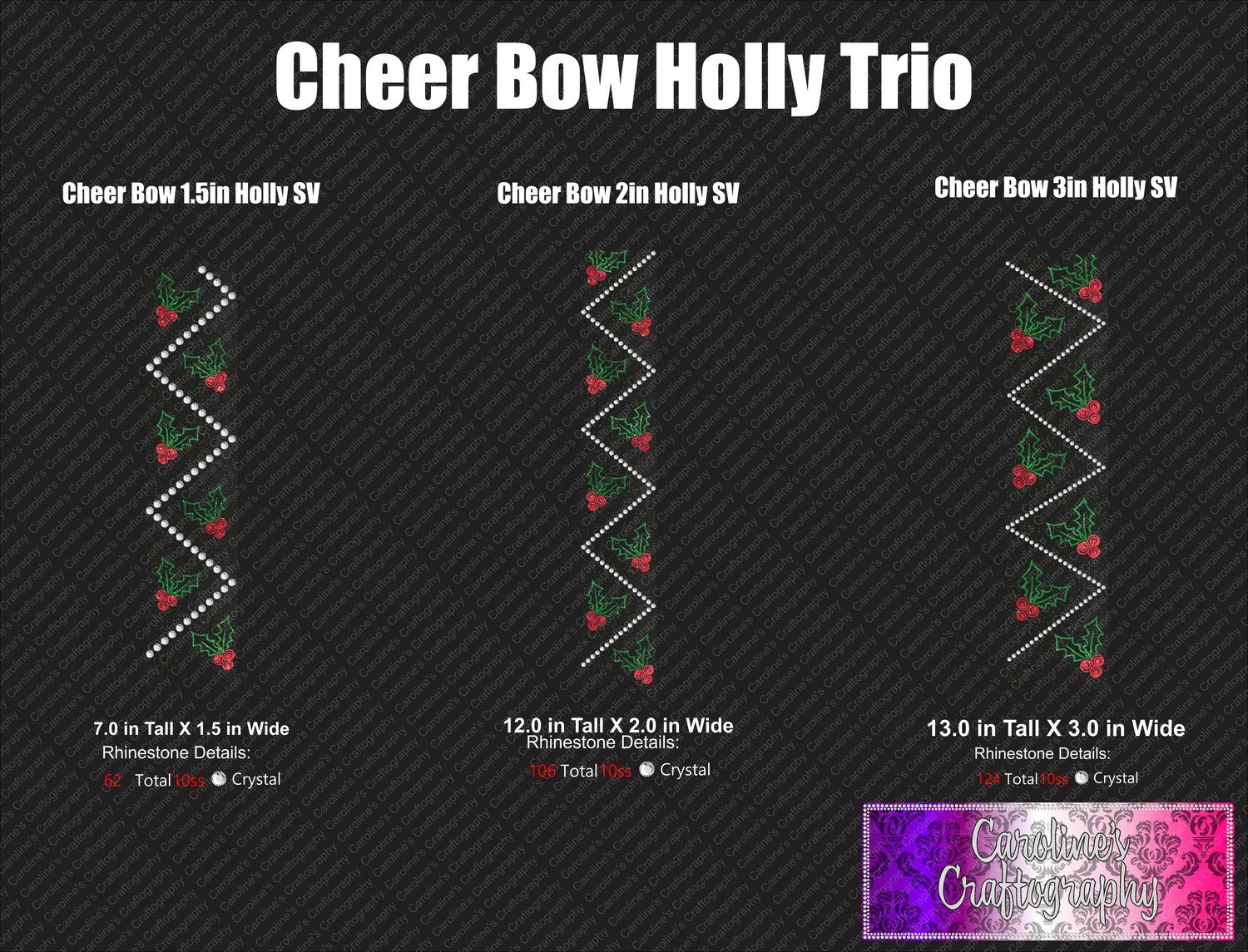 Cheer Bow Holly Stone Vinyl Trio