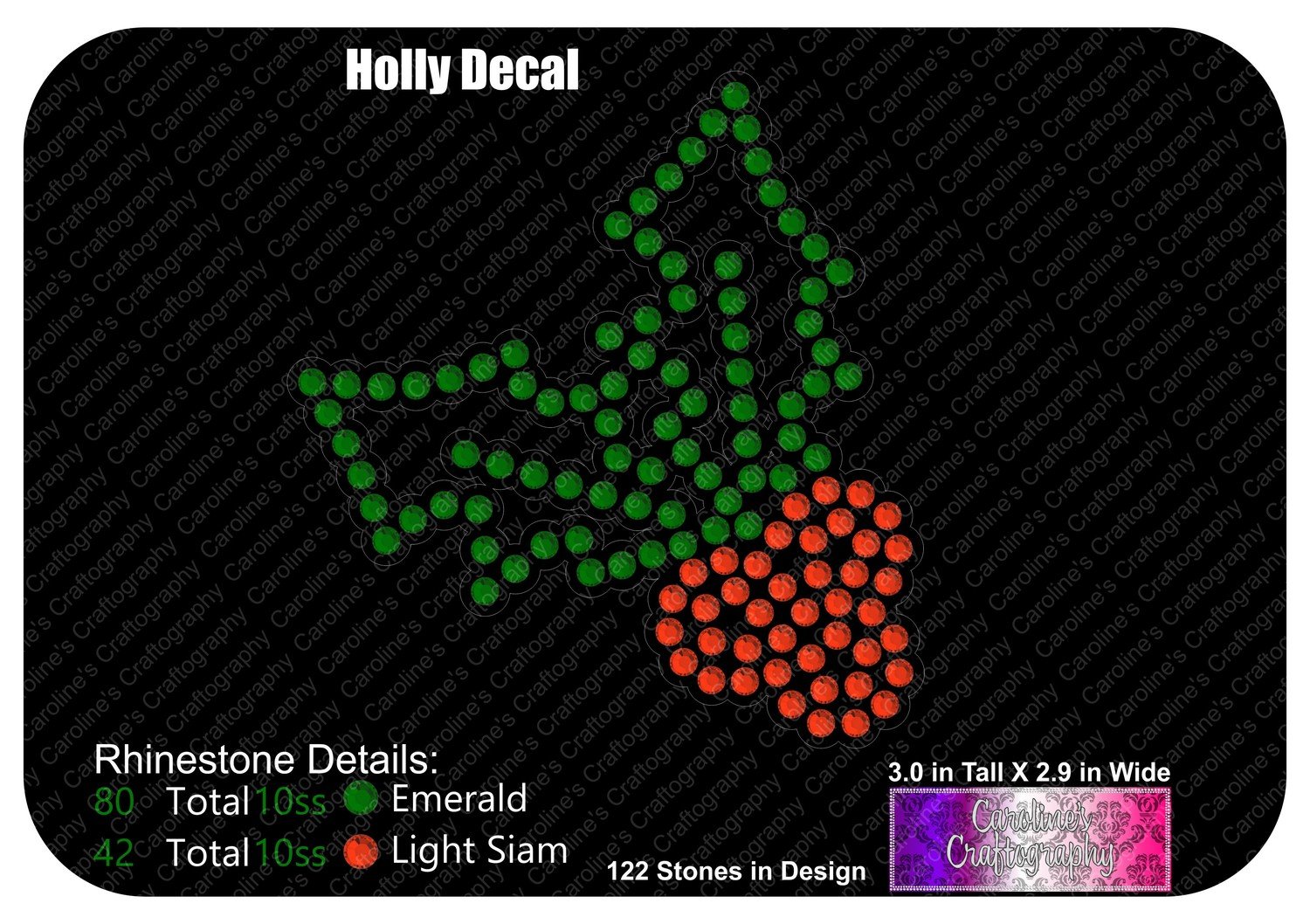 Holly Mini Decal Stone