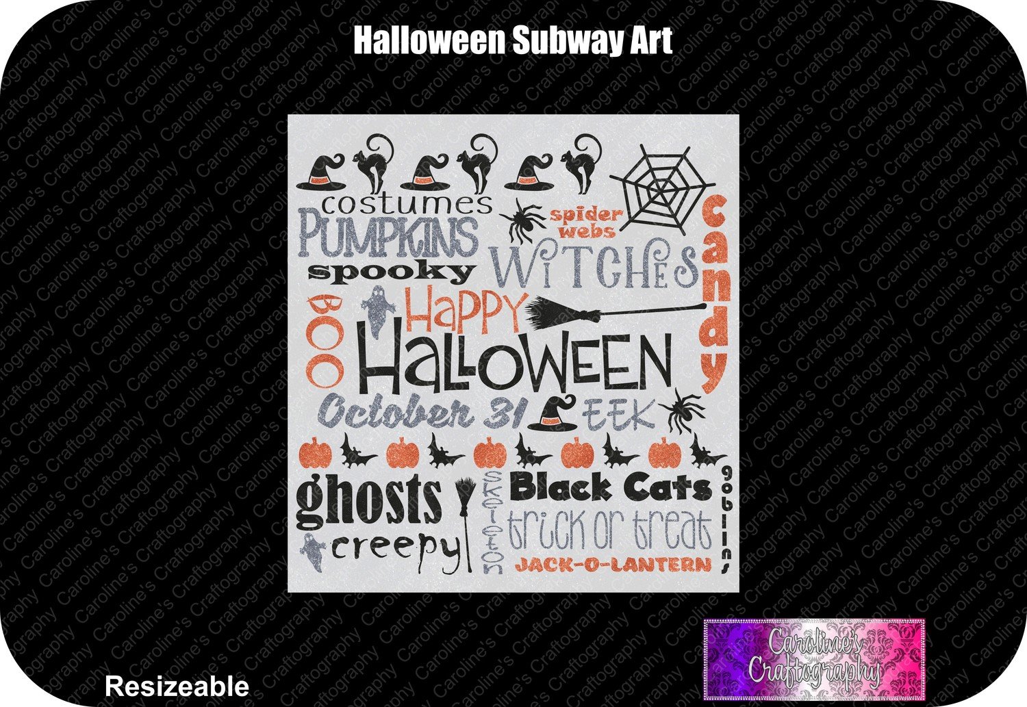 Halloween Subway Art Vinyl